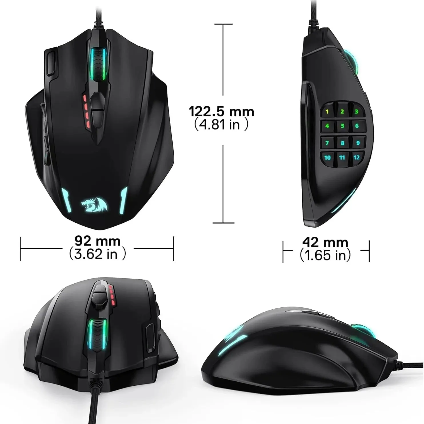 Redragon M908 Wired RGB MMO Mouse: Elevate Your Gaming Experience