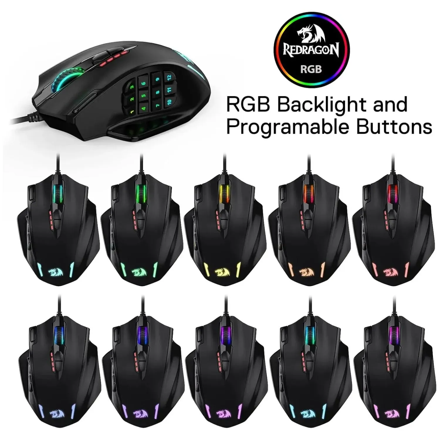 Redragon M908 Wired RGB MMO Mouse: Elevate Your Gaming Experience