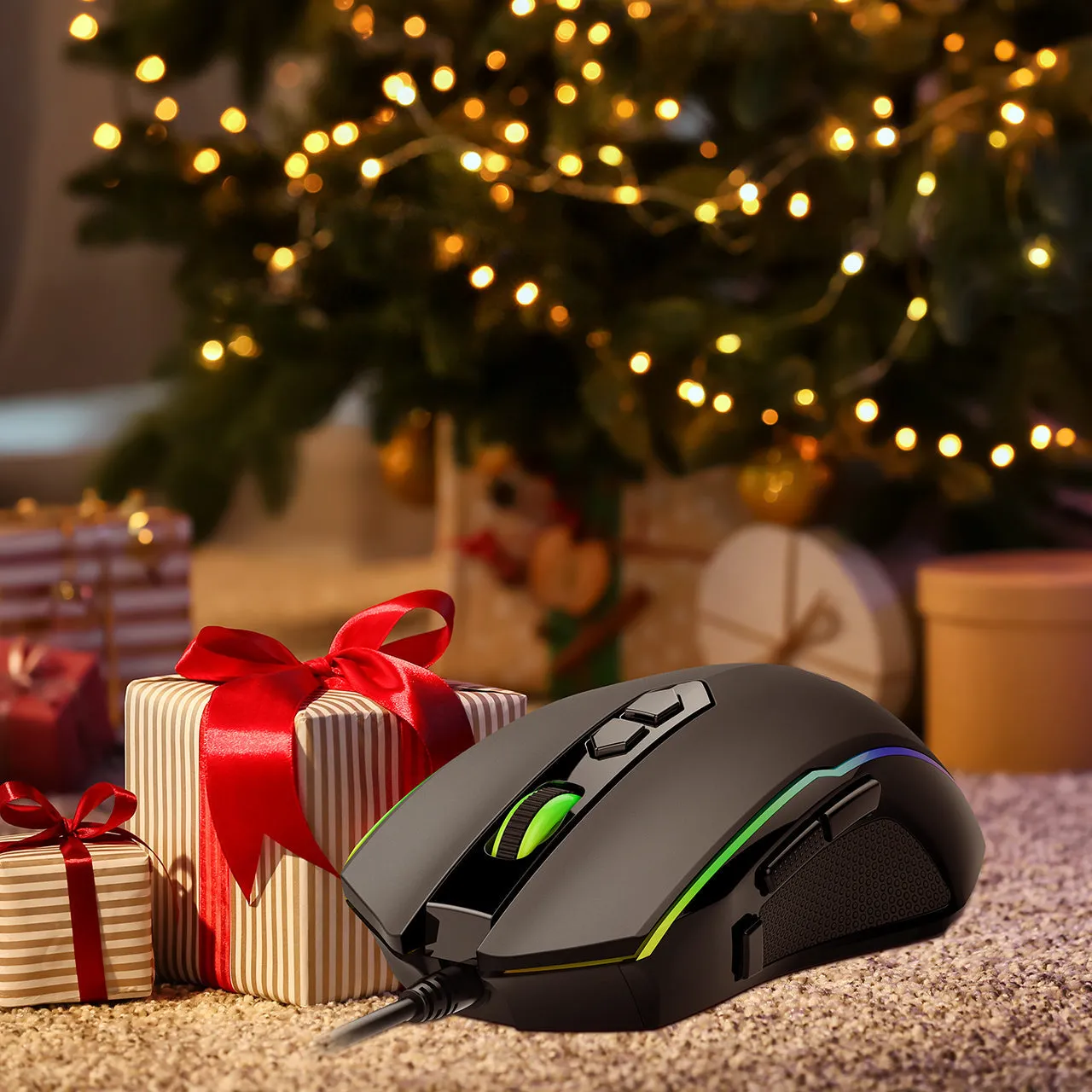 RGB Programmable Gaming Mouse Wired With 72 DPI-Black