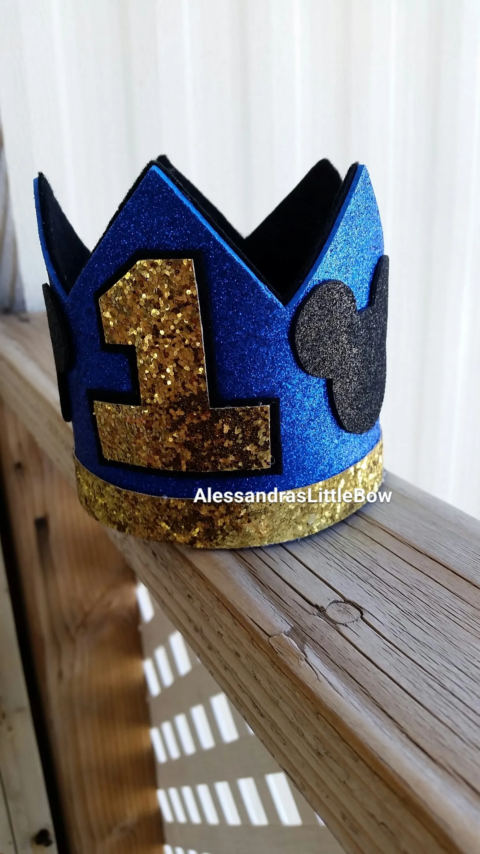 Royal blue Mickey Mouse birthday crown