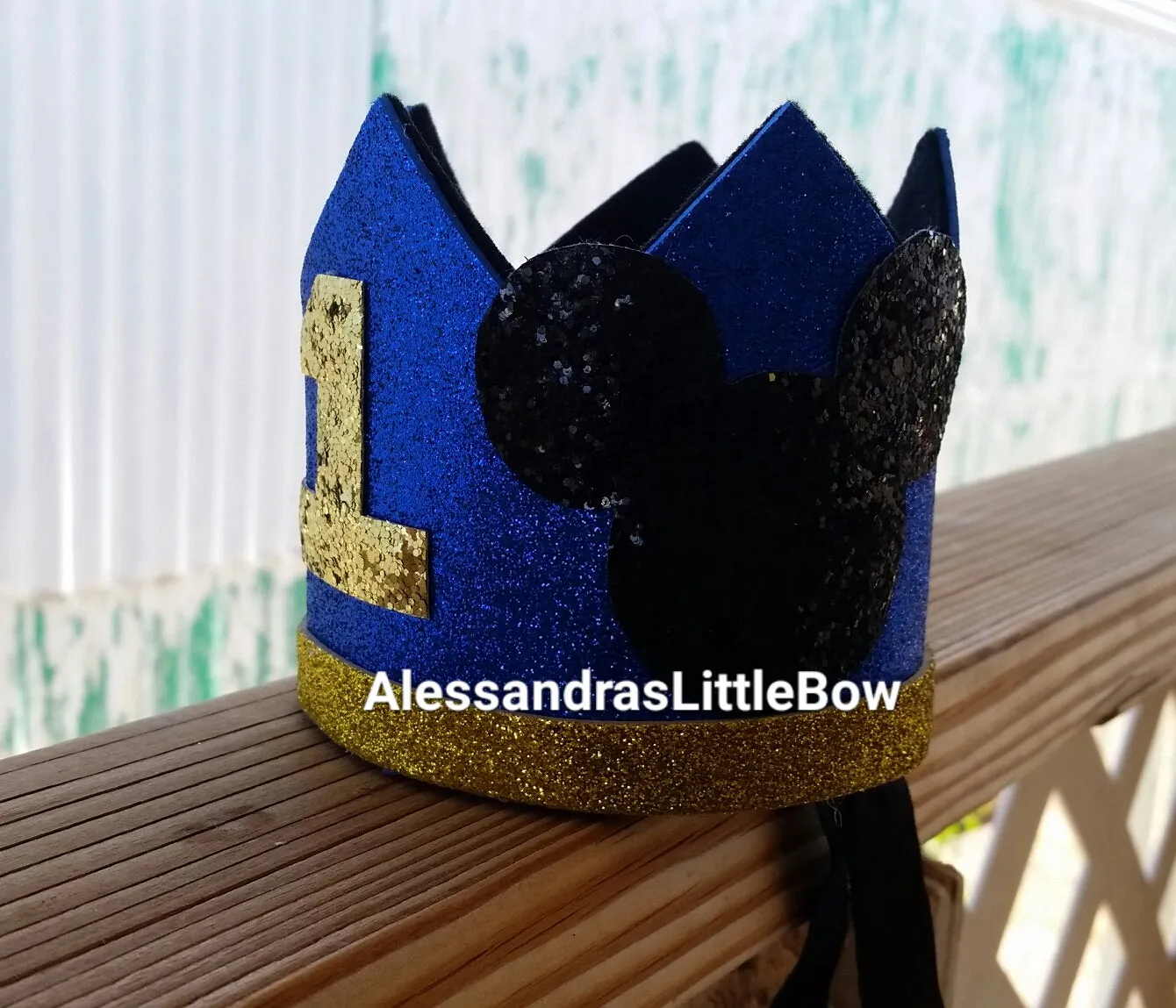 Royal blue Mickey Mouse birthday crown