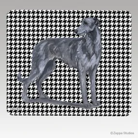 Scottish Deerhound Houndstooth Mouse Pad