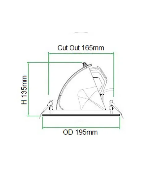 SHOPTRI01: LED Dual Power & Tri-CCT Gimbal White Recessed Shop Lighter