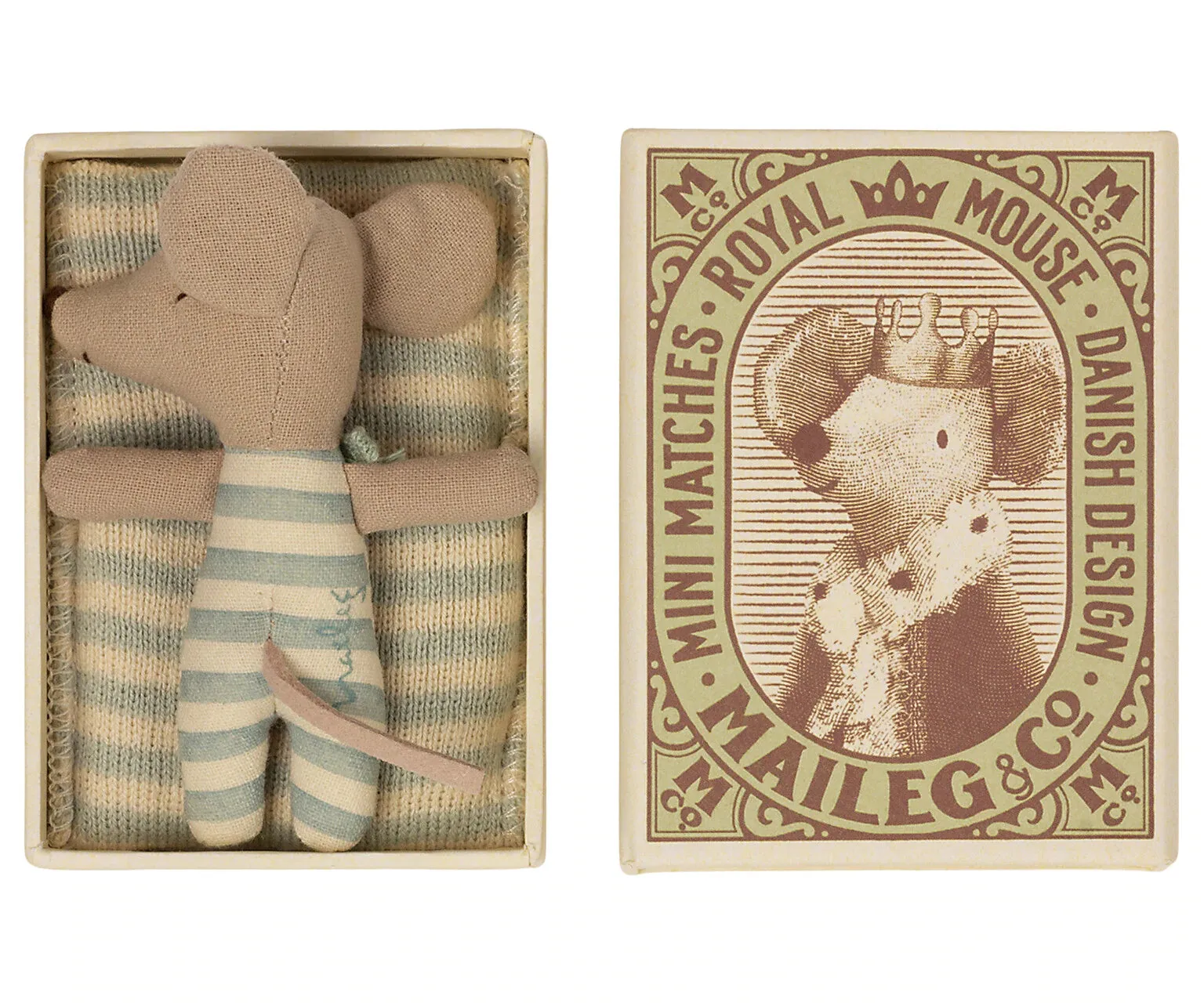 Sleepy Wakey Baby Mouse in Matchbox - Maileg