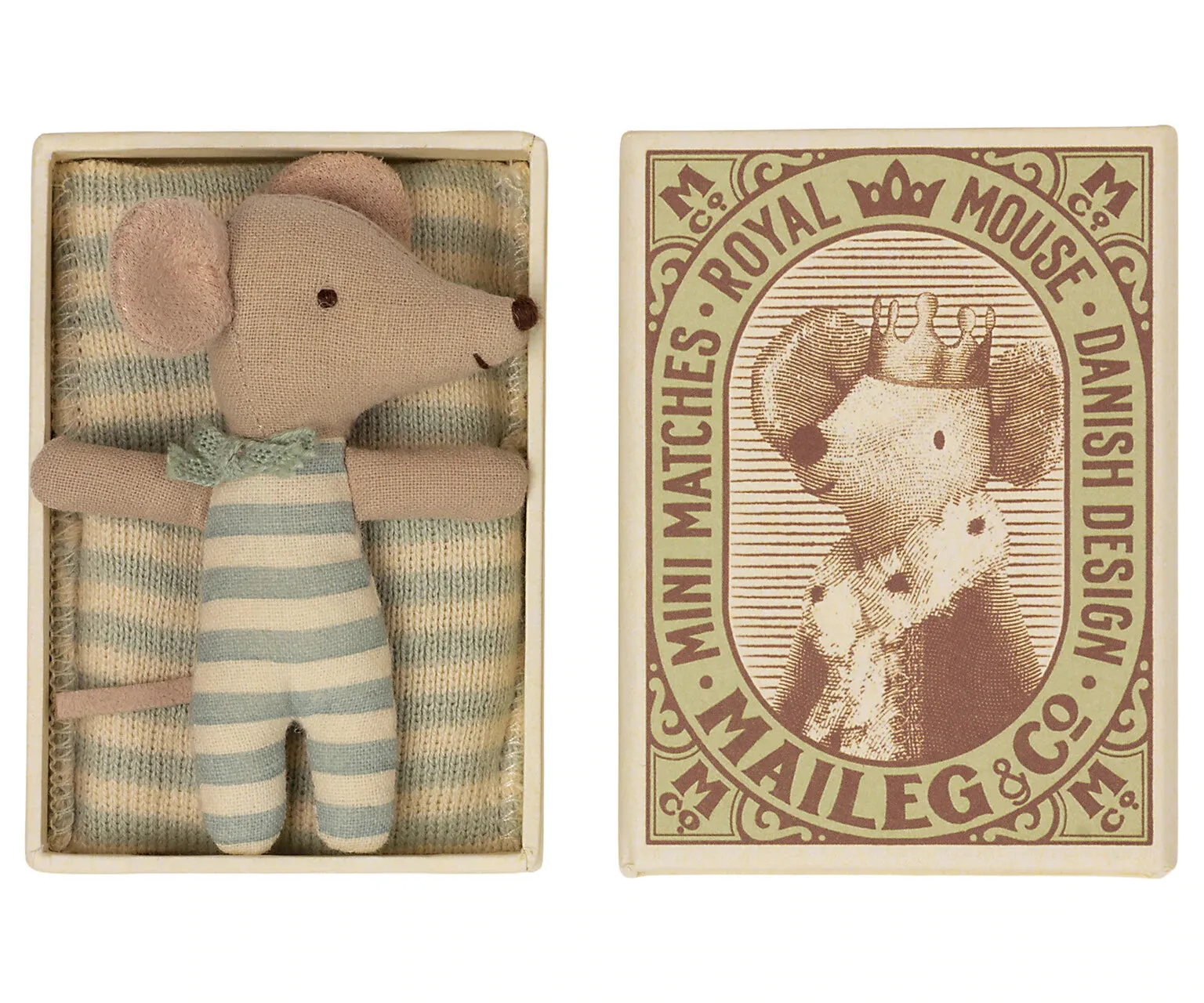 Sleepy Wakey Baby Mouse in Matchbox - Maileg