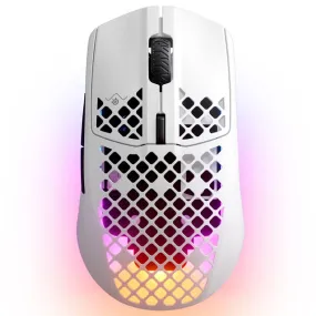 SteelSeries 62608 Aerox 3 (2022) Snow Wireless Ultra Lightweight Super-Fast Mouse with AquaBarrier™ - Snow