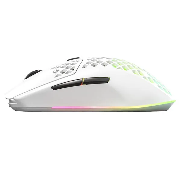 SteelSeries 62608 Aerox 3 (2022) Snow Wireless Ultra Lightweight Super-Fast Mouse with AquaBarrier™ - Snow