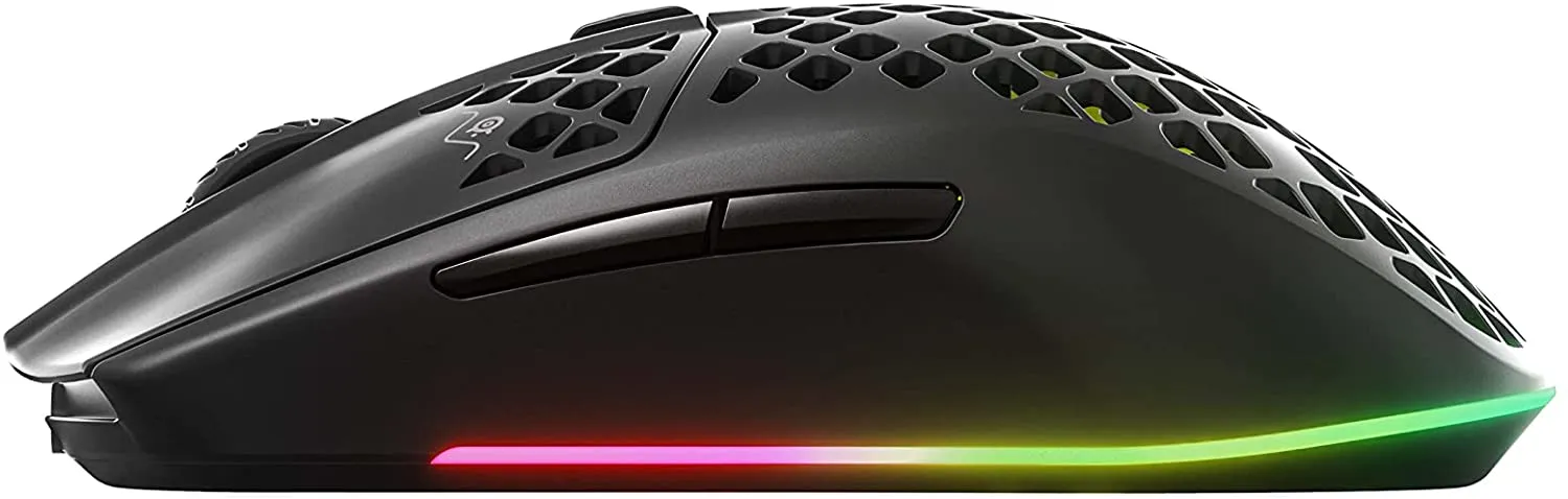 SteelSeries Mouse Aerox 3 Wireless 2022 - Super Light Gaming Mouse - 18,000 CPI TrueMove Air Optical Sensor - Ultra-Lightweight 68g Water Resistant Design - 200 Hour Battery Life – Onyx