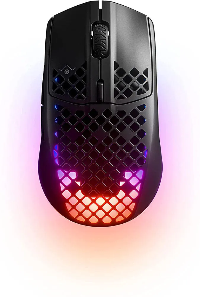 SteelSeries Mouse Aerox 3 Wireless 2022 - Super Light Gaming Mouse - 18,000 CPI TrueMove Air Optical Sensor - Ultra-Lightweight 68g Water Resistant Design - 200 Hour Battery Life – Onyx