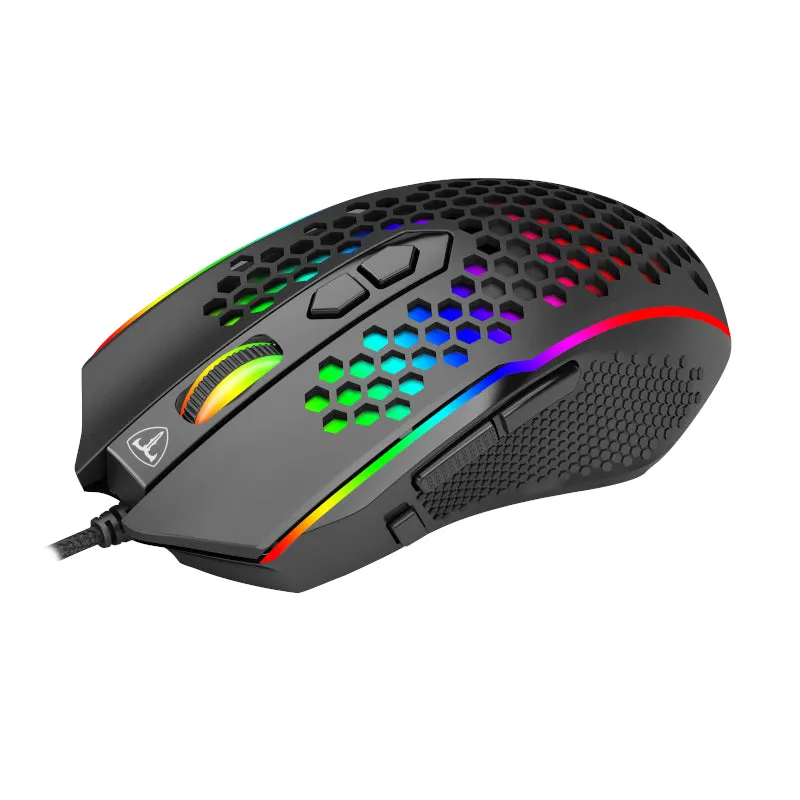 T-Dagger Honeycomb 8000Dpi Rgb Gaming Mouse - Black