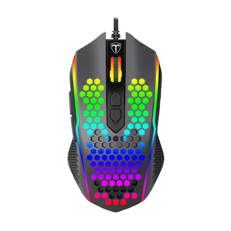 T-Dagger Honeycomb 8000Dpi Rgb Gaming Mouse - Black