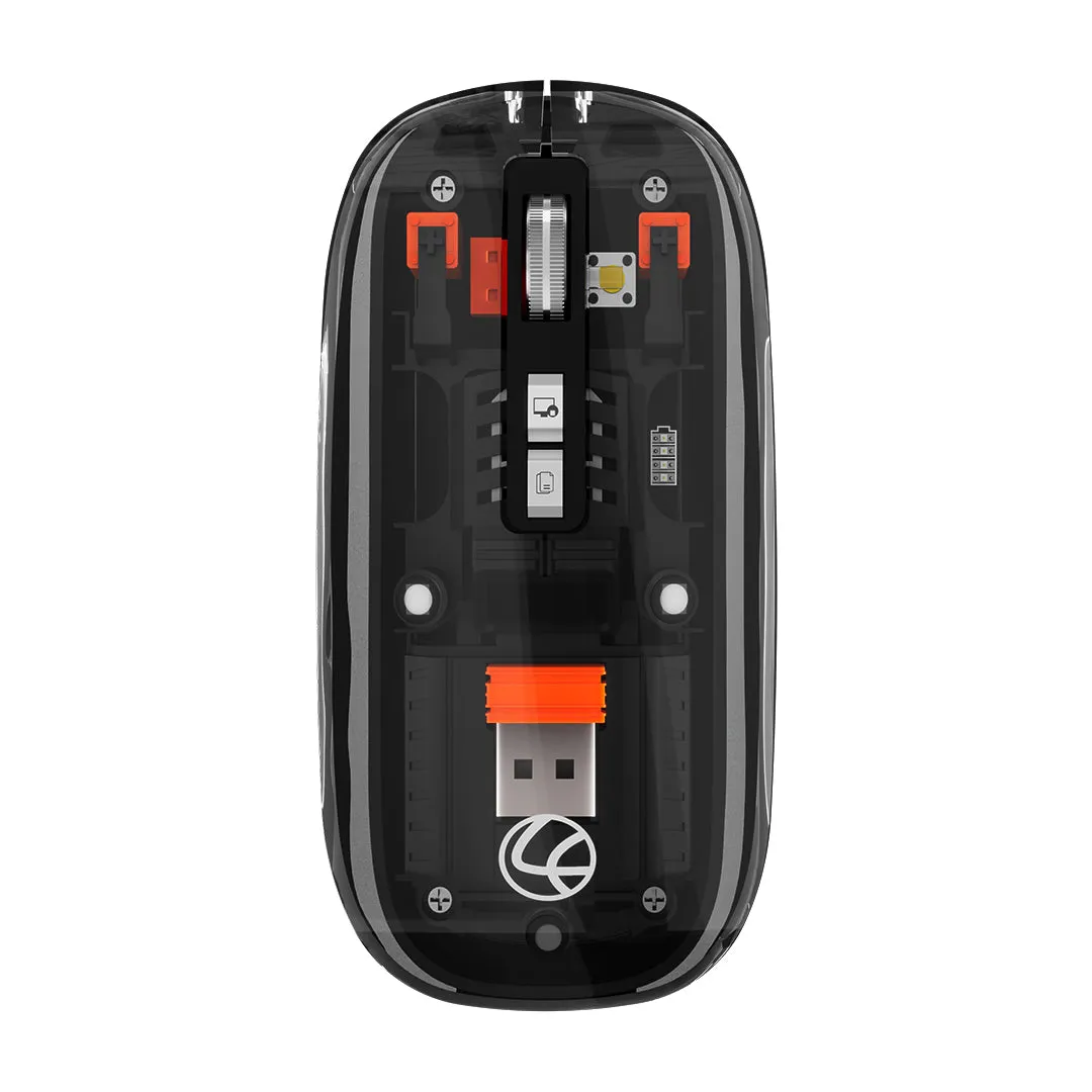 Trendy Plus 2.4G & Dual BT(v3.0 & v5.2) Wireless Mouse With Desktop Lock Key- Blue (LWM-801)