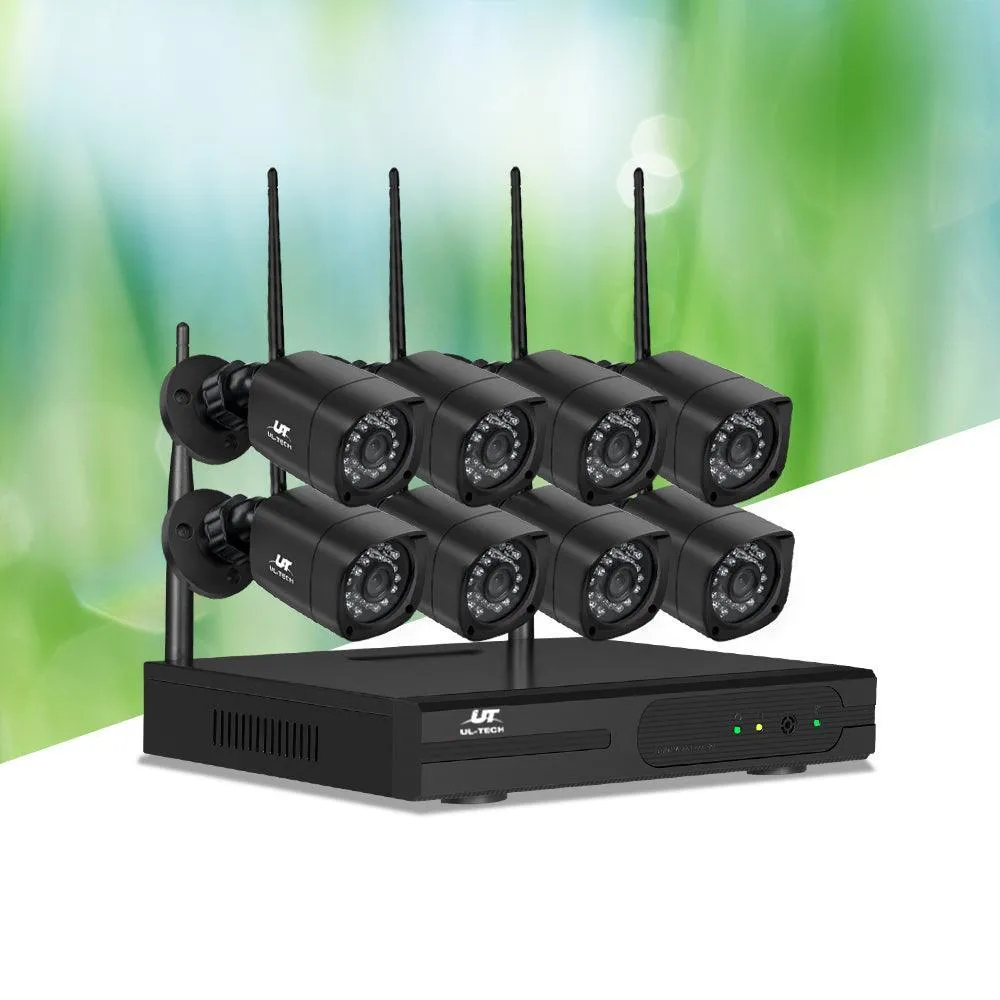 UL-TECH 3MP 8CH NVR Wireless 8 Security Cameras Set