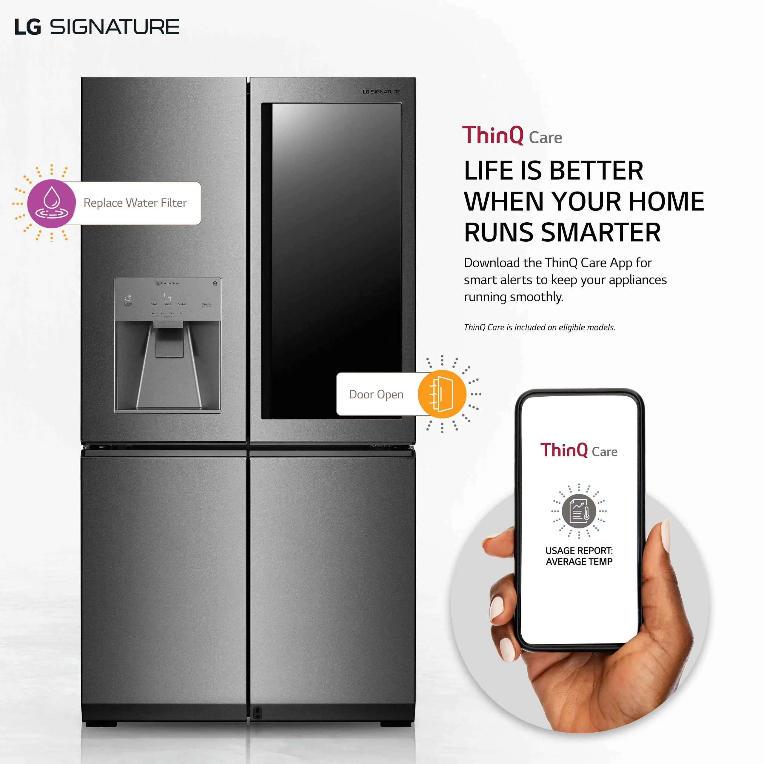 URNTC2306N LG SIGNATURE 23 cu. ft. Smart wi-fi Enabled InstaView® Door-in-Door® Counter-Depth Refrigerator