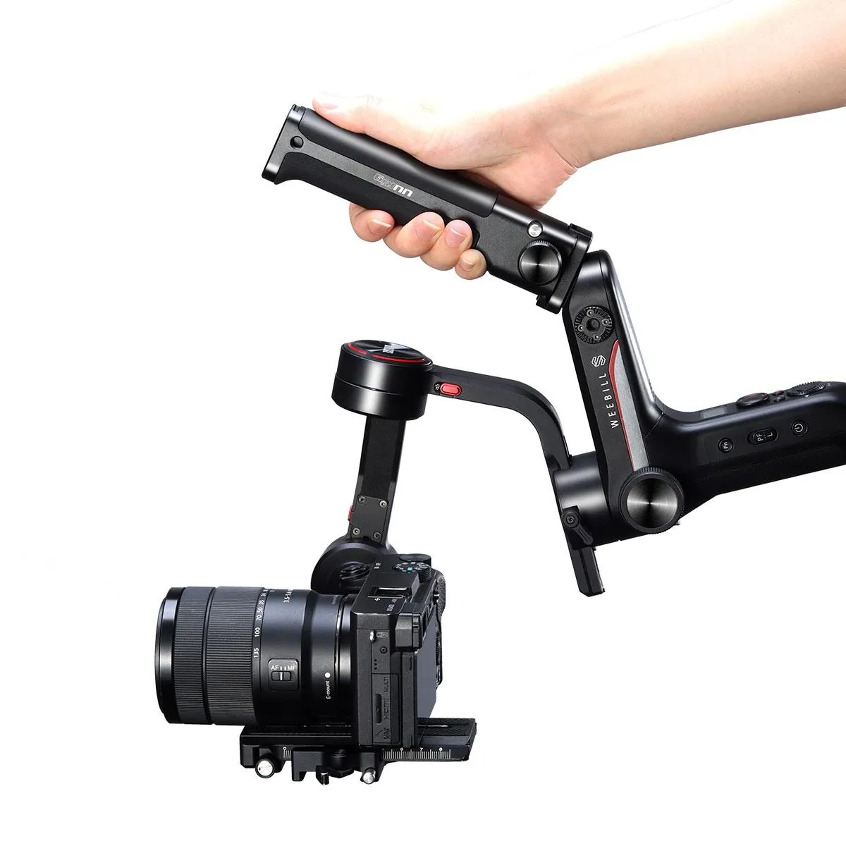 UURig DH14 Aluminum Stabilizer Top Handle Grip for Zhiyun Weebil-S Extend Cold Shoe Mount for Monitor Video Light Microphone