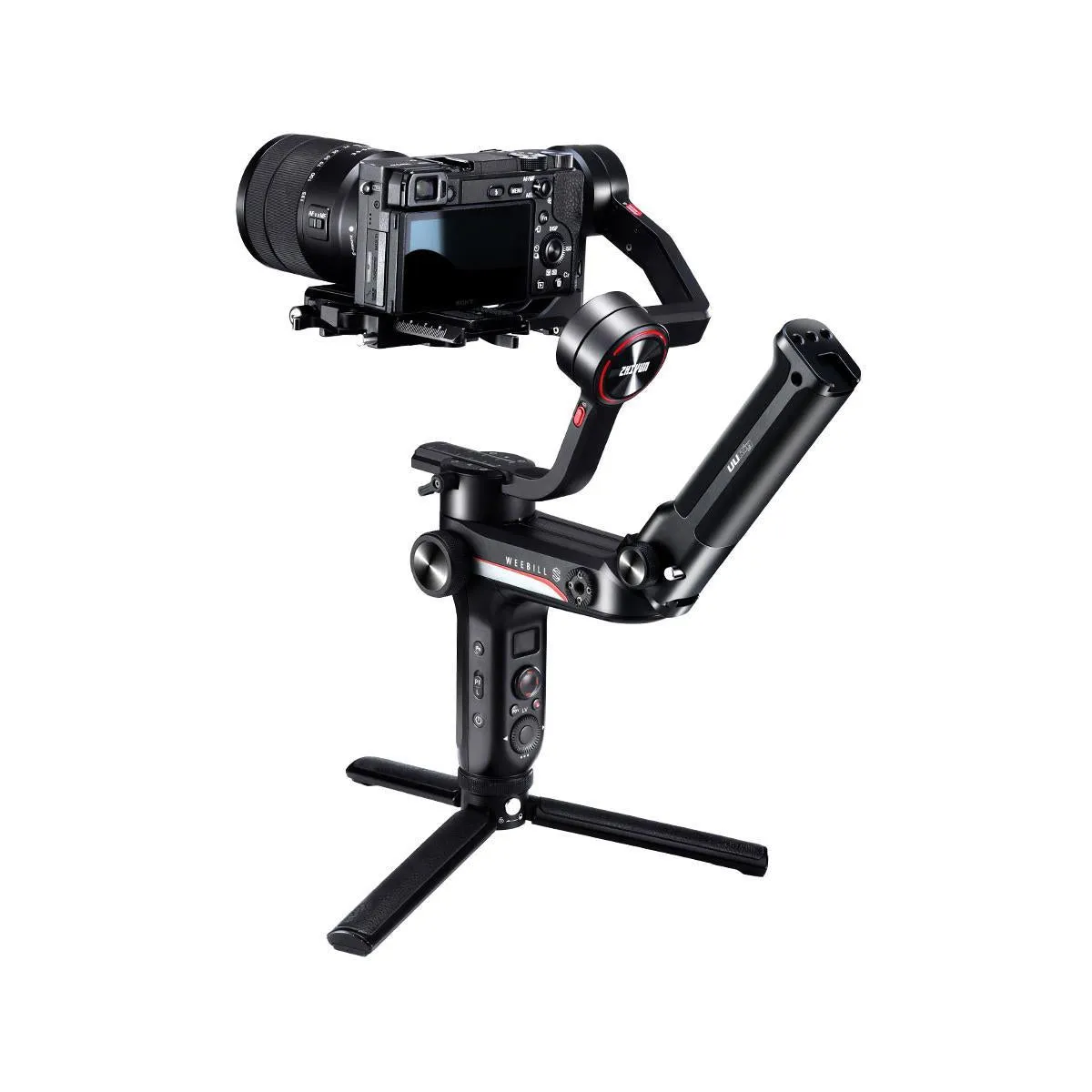 UURig DH14 Aluminum Stabilizer Top Handle Grip for Zhiyun Weebil-S Extend Cold Shoe Mount for Monitor Video Light Microphone