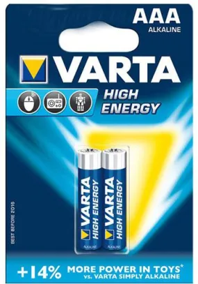 Varta AAA High Energy 2pk Batteries