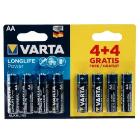 Varta Longlife Power Alkaline AA Batteries (4   4 Free)