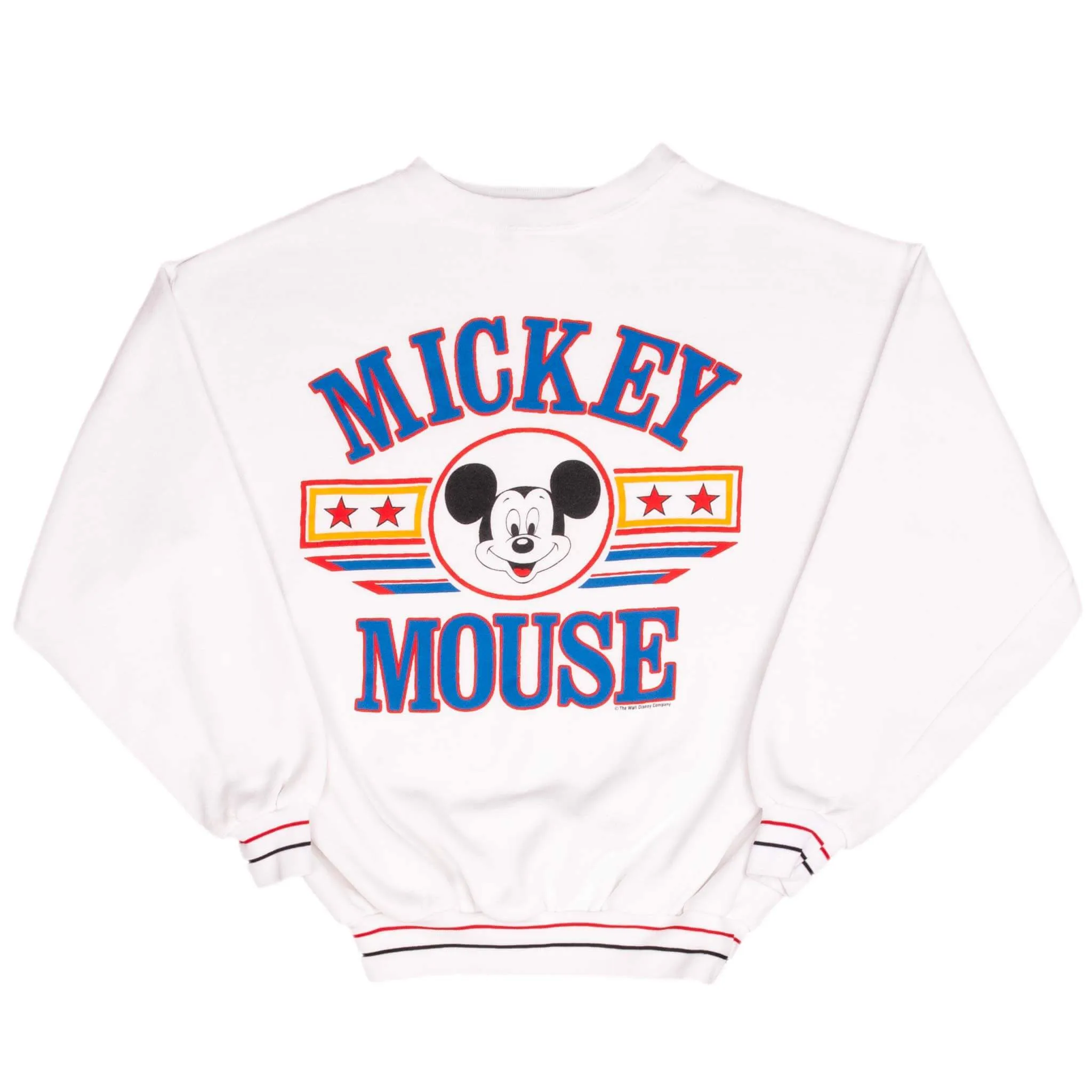 VINTAGE DISNEY MICKEY MOUSE 1990S WHITE SWEATSHIRT SIZE LARGE