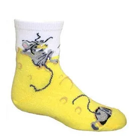 Wheel House Designs Cheese Mouse Children Sock