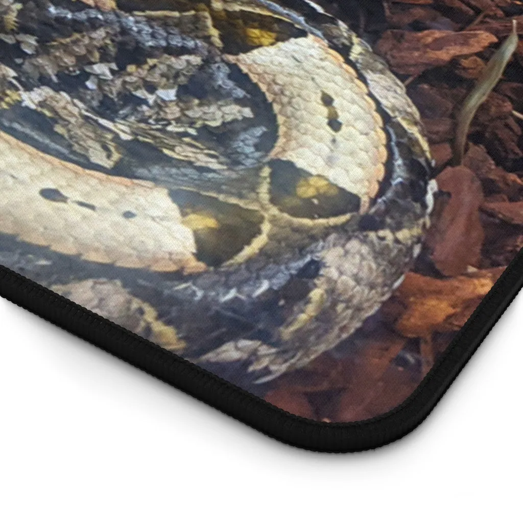 White Black Snake Desk Mat