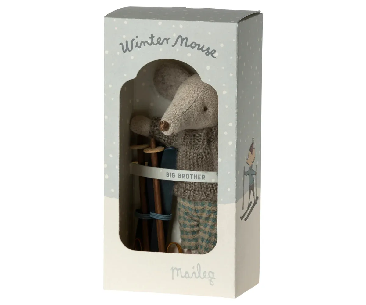 Winter Mouse with Ski Set - Maileg