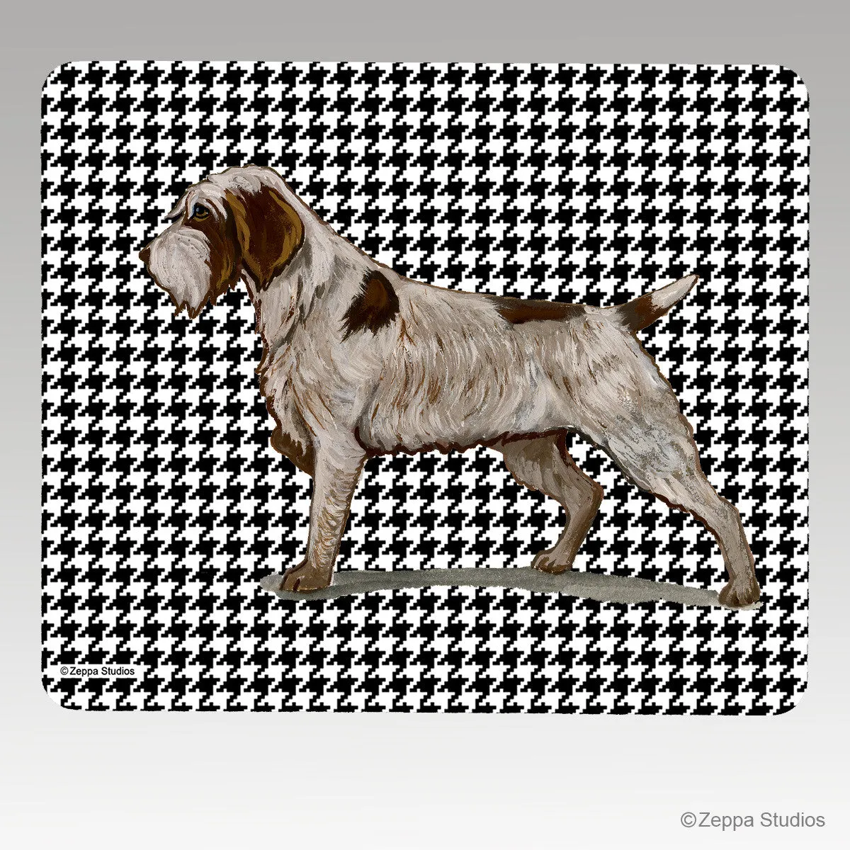 Wirehaired Pointing Griffon Houndstooth Mouse Pad