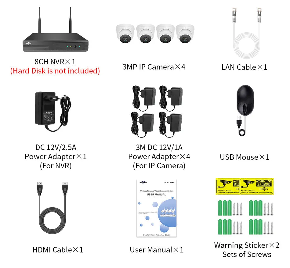 Wireless Security Camera system 1080P