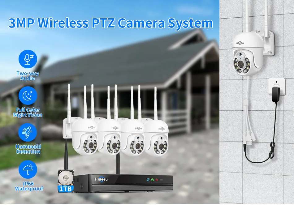 Wireless Security Camera System 3MP Camera System