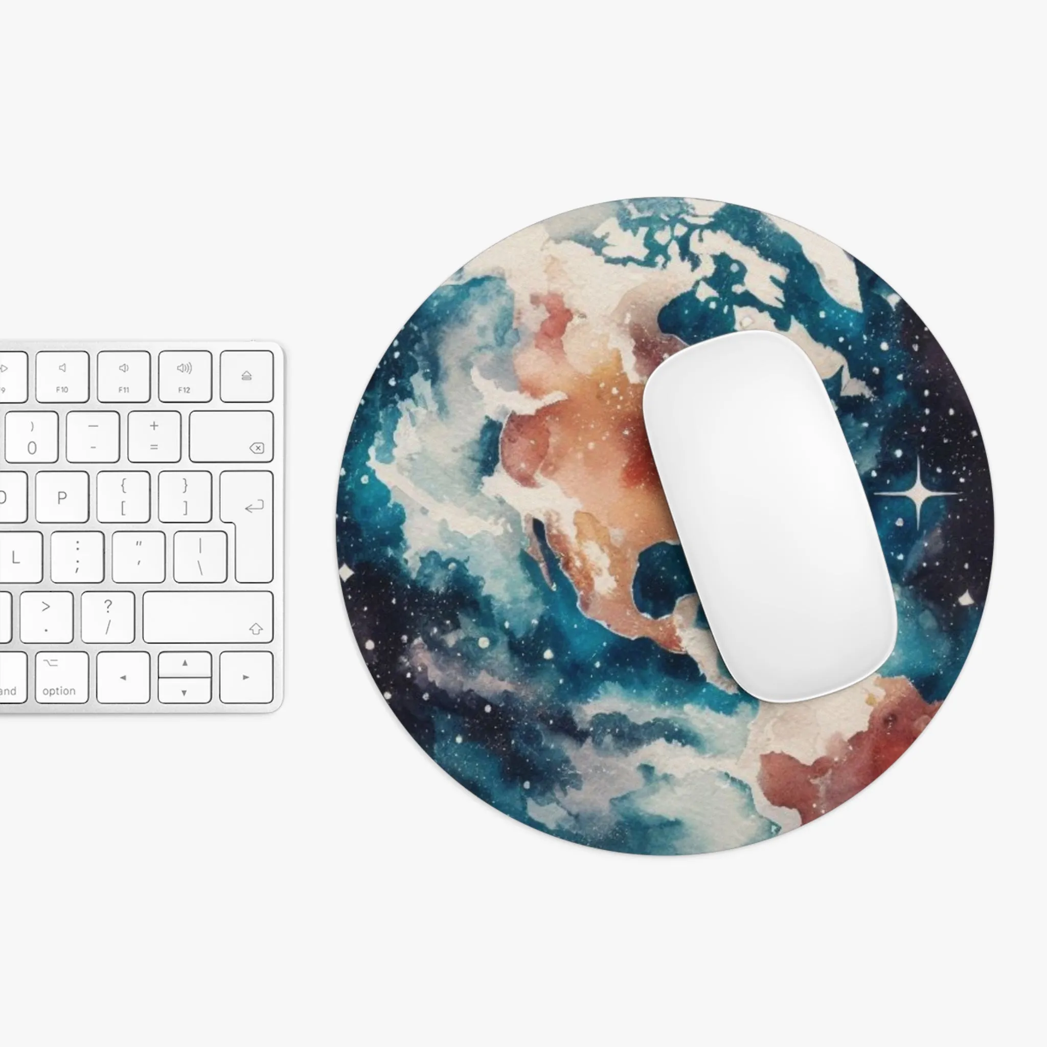 World themed watercolor effect Mouse Pad