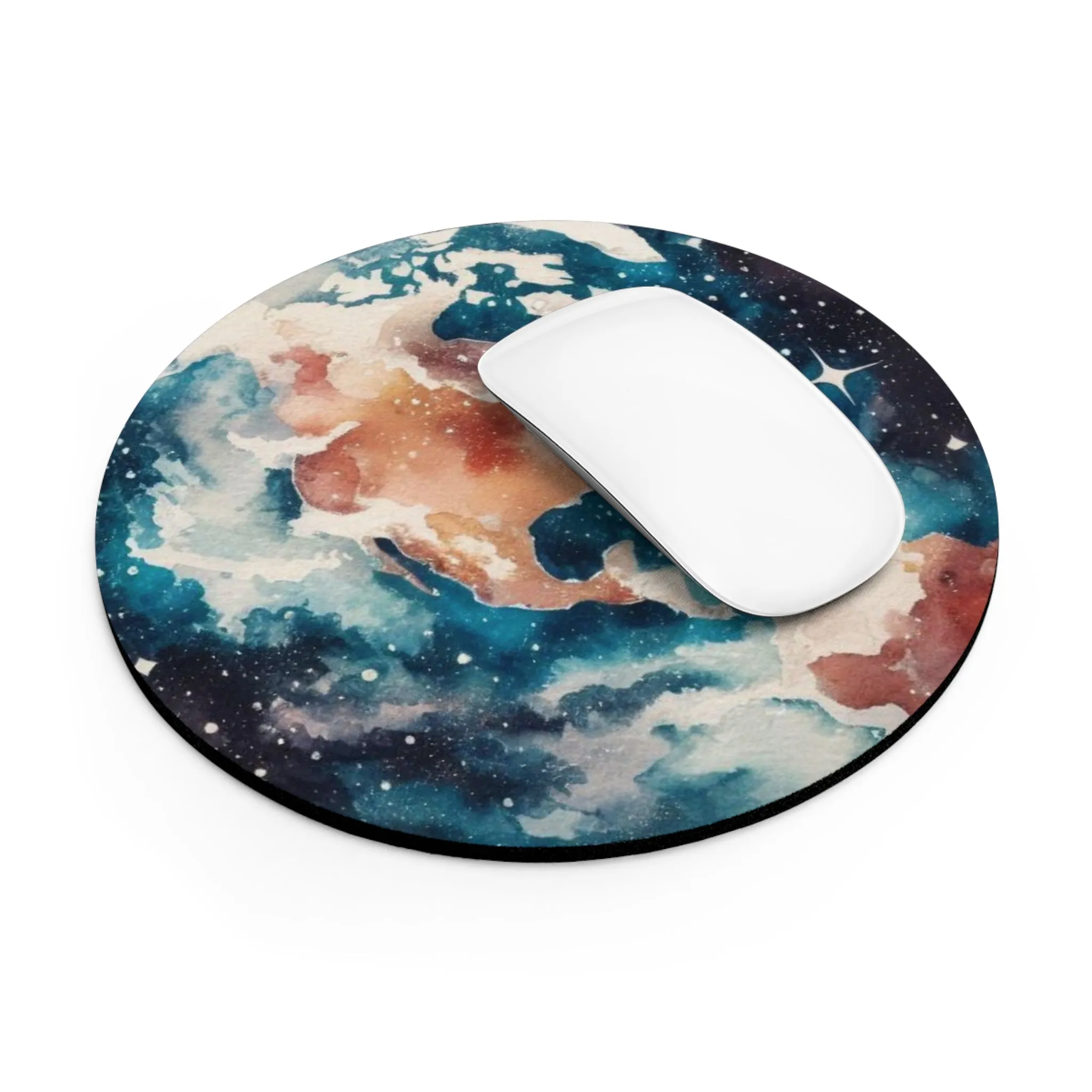 World themed watercolor effect Mouse Pad