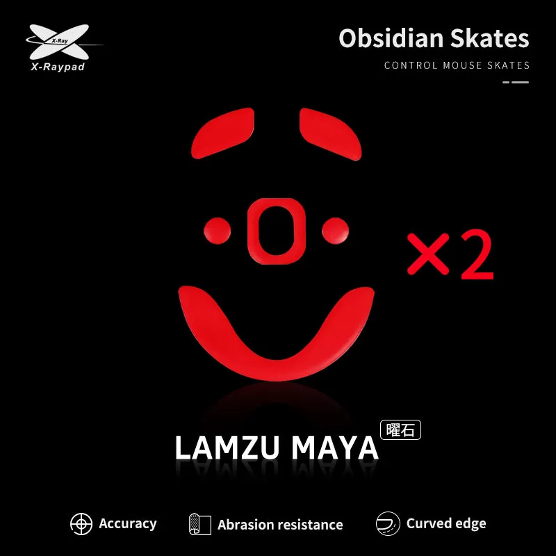 X-Raypad Obsidian Mouse Skates for Lamzu Maya