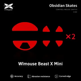 X-Raypad Obsidian Mouse Skates for WLmouse Beast X Mini