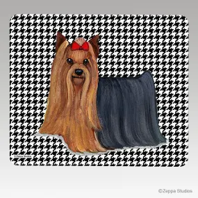 Yorkshire Terrier Houndstooth Mouse Pad