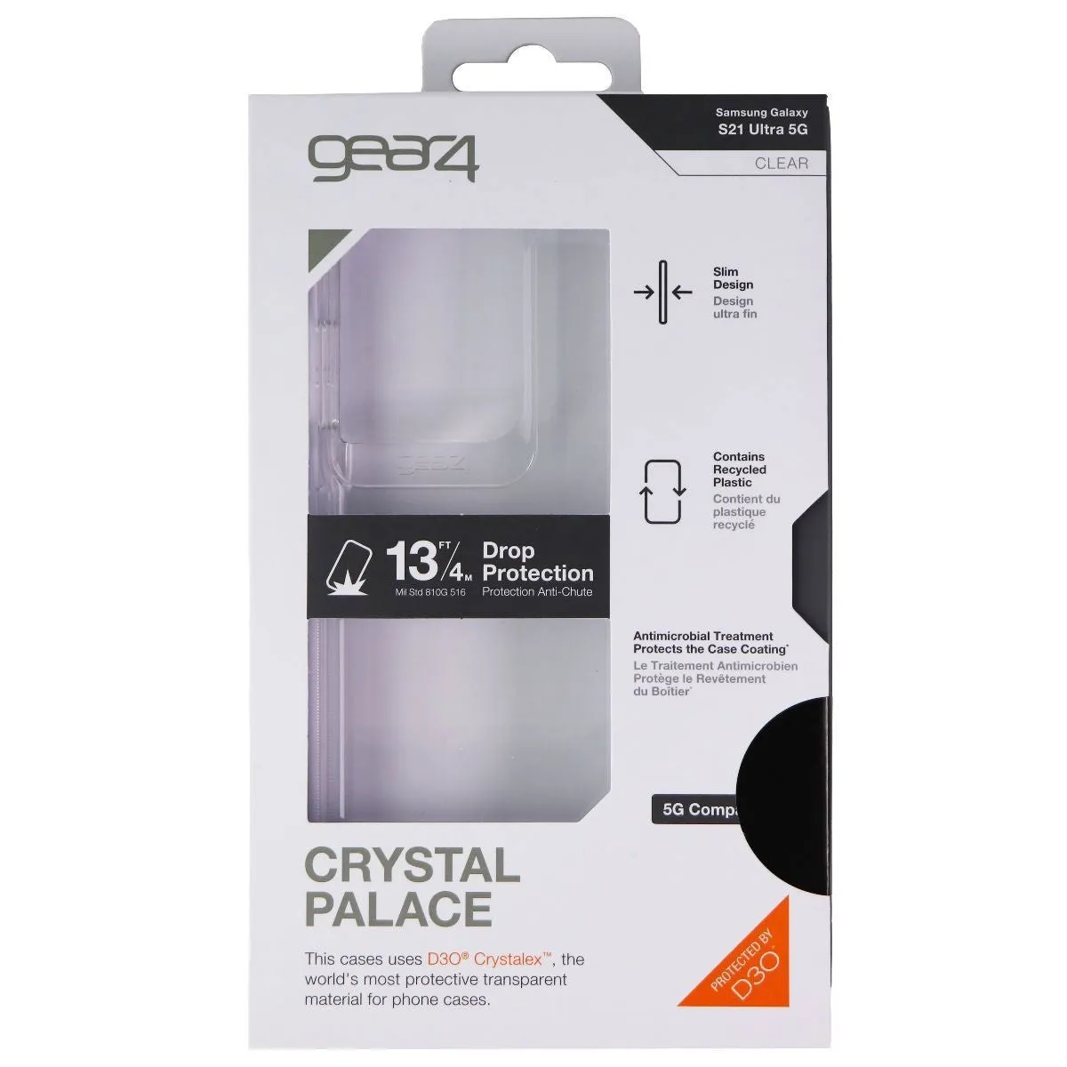 ZAGG Crystal Palace Hard Case for Samsung Galaxy S21 Ultra 5G - Clear